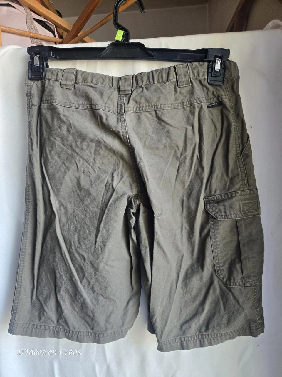 Bermuda cargo Decathlon 14 ans kaki randonnée été – photo 4